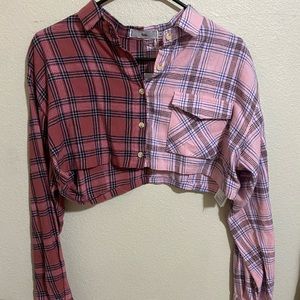 cropped flannel